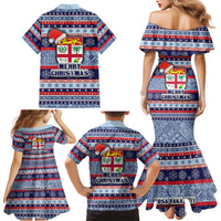 fiji-christmas-family-matching-mermaid-dress-and-hawaiian-shirt-fijian-santa-and-coat-of-arms-mix-tapa-pattern-striped-style