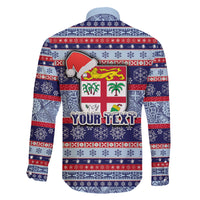 custom-fiji-christmas-family-matching-off-shoulder-short-dress-and-hawaiian-shirt-fijian-santa-and-coat-of-arms-mix-tapa-pattern-striped-style