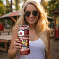 Tongan Culture Skinny Tumbler Ngatu Art Tattoo and Emblem of Tonga