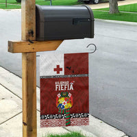 Tongan Christmas Garden Flag Kilisimasi Fiefia with Ngatu Art Tattoo