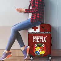 Tongan Christmas Luggage Cover Kilisimasi Fiefia with Ngatu Art Tattoo