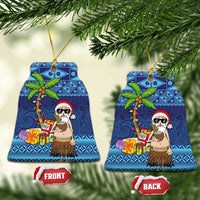 The Funny Santa Wears Sulu Christmas Ceramic Ornament Fijian Christmas Palm Tree With Masi Art Tattoo