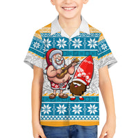 Custom Hawaii Mele Kalikimaka Hawaiian Shirt Funny Santa and Coconut Mix Kakau Pattern LT03 - Polynesian Pride