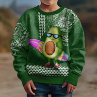 Hawaii Kid Ugly Christmas Sweater Aloha Funny Avocado Mix Kakau Hawaiian Tribal LT03 - Polynesian Pride