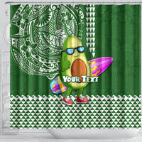 Aloha Avocado Funny Fruits Custom Shower Curtain Mix Hawaiian Kakau Tribal LT03 - Polynesian Pride