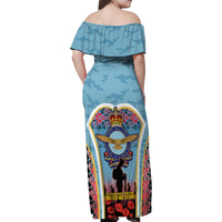 Royal New Zealand Air Force ANZAC Day Family Matching Off Shoulder Maxi Dress and Hawaiian Shirt Te Tauaarangi o Aotearoa LT03 - Polynesian Pride