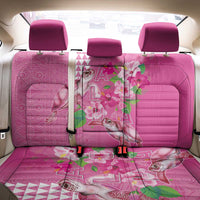 Hawaii Aloha Turtle Hibiscus and Leaves Back Car Seat Cover with Polynesian and Kakau Tattoos Rose Color - Polynesian Pride