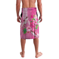 Hawaii Aloha Turtle Hibiscus and Leaves Lavalava with Polynesian and Kakau Tattoos Rose Color - Polynesian Pride