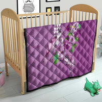 Hawaii Aloha Turtle Hibiscus and Leaves Quilt with Polynesian and Kakau Tattoos Lilac Color - Polynesian Pride