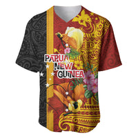 Papua New Guinea Independence Day Baseball Jersey Birds-of-Paradise Melanesian Tattoos Tropical Plants LT03 Multicolor - Polynesian Pride