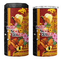Papua New Guinea Independence Day 4 in 1 Can Cooler Tumbler Birds-of-Paradise Melanesian Tattoos Tropical Plants LT03 One Size: 16 oz Multicolor - Polynesian Pride