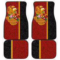 Papua New Guinea Independence Day Car Mats Birds-of-Paradise Melanesian Tattoos Tropical Plants LT03 - Polynesian Pride