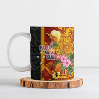 Papua New Guinea Independence Day Ceramic Mug Birds-of-Paradise Melanesian Tattoos Tropical Plants LT03 Multicolor - Polynesian Pride
