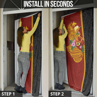 Papua New Guinea Independence Day Door Cover Birds-of-Paradise Melanesian Tattoos Tropical Plants LT03 - Polynesian Pride