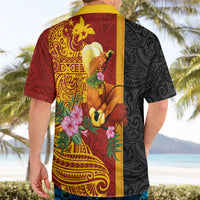 Papua New Guinea Independence Day Hawaiian Shirt Birds-of-Paradise Melanesian Tattoos Tropical Plants LT03 - Polynesian Pride