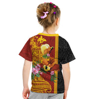 Papua New Guinea Independence Day Kid T Shirt Birds-of-Paradise Melanesian Tattoos Tropical Plants LT03 - Polynesian Pride