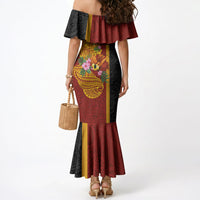 Papua New Guinea Independence Day Mermaid Dress Birds-of-Paradise Melanesian Tattoos Tropical Plants LT03 - Polynesian Pride