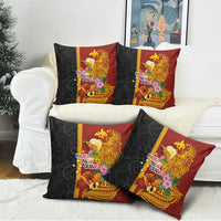 Papua New Guinea Independence Day Pillow Cover Birds-of-Paradise Melanesian Tattoos Tropical Plants LT03 - Polynesian Pride