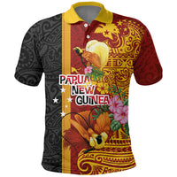 Papua New Guinea Independence Day Polo Shirt Birds-of-Paradise Melanesian Tattoos Tropical Plants LT03 Multicolor - Polynesian Pride