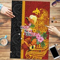 Papua New Guinea Independence Day Puzzle Birds-of-Paradise Melanesian Tattoos Tropical Plants LT03 Multicolor - Polynesian Pride