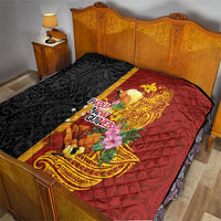 Papua New Guinea Independence Day Quilt Birds-of-Paradise Melanesian Tattoos Tropical Plants LT03 - Polynesian Pride
