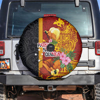 Papua New Guinea Independence Day Spare Tire Cover Birds-of-Paradise Melanesian Tattoos Tropical Plants LT03 Multicolor - Polynesian Pride