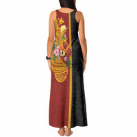 Papua New Guinea Independence Day Tank Maxi Dress Birds-of-Paradise Melanesian Tattoos Tropical Plants LT03 - Polynesian Pride