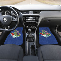 Guam Chamorro Car Mats Tribal Latte Stone and Seal Artwork Polynesian Patterns LT03 Set 2pcs - Front Multicolor - Polynesian Pride