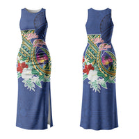 Guam Chamorro Family Matching Tank Maxi Dress and Hawaiian Shirt Tribal Latte Stone and Seal Artwork Polynesian Patterns LT03 Mom's Dress Multicolor - Polynesian Pride
