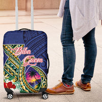 Guam Chamorro Luggage Cover Tribal Latte Stone and Seal Artwork Polynesian Patterns LT03 Multicolor - Polynesian Pride