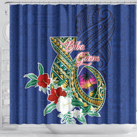 Guam Chamorro Shower Curtain Tribal Latte Stone and Seal Artwork Polynesian Patterns LT03 - Polynesian Pride