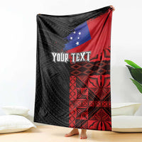Personalised Samoa 685 Blanket Siapo Pattern and Samoa Flag Design