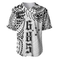 Samoa 685 Art Traditional Tattoo Pattern Baseball Jersey White Color