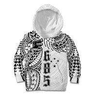 Samoa 685 Art Traditional Tattoo Pattern Kid Hoodie White Color