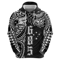 Samoa 685 Art Traditional Tattoo Pattern Zip Hoodie Black Color