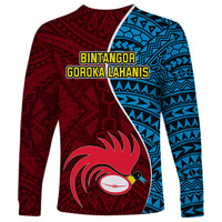Bintangor Goroka Lahanis Rugby Long Sleeve Shirt Papua New Guinea Polynesian Tattoo LT03 - Polynesian Pride