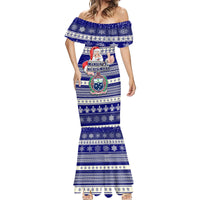 Samoa Christmas Mermaid Dress The Santa Coat of Arms with Samoa Bracelet Pattern LT03 - Polynesian Pride
