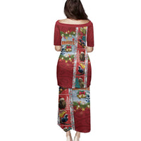 New Zealand Merry Christmas Family Matching Puletasi and Hawaiian Shirt Maori Animals, Koru Tattoo - Red Xmas Style
