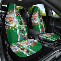 New Zealand Merry Christmas Car Seat Cover Maori Animals, Koru Tattoo - Green Xmas Style LT03 One Size Green - Polynesian Pride