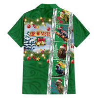 New Zealand Merry Christmas Family Matching Puletasi and Hawaiian Shirt Maori Animals, Koru Tattoo - Green Xmas Style