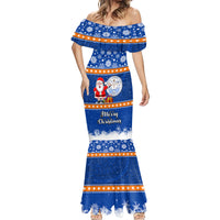 Marshall Islands Christmas Mermaid Dress Santa Claus and Coat of Arms Mix Polynesian Xmas Style LT03 - Polynesian Pride