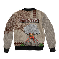 Aloha Volcano Custom Bomber Jacket Mix Hawaiian Kakau Tribal LT03 - Polynesian Pride