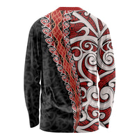 New Zealand Maori Stylized Koru Long Sleeve Shirt LT03 - Polynesian Pride
