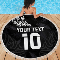 New Zealand Rugby Custom Beach Blanket The Champions Aotearoa LT03 - Polynesian Pride