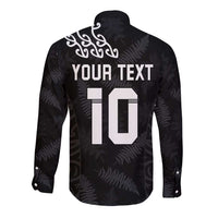 New Zealand Rugby Custom Long Sleeve Button Shirt The Champions Aotearoa LT03 - Polynesian Pride