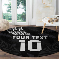 New Zealand Rugby Custom Round Carpet The Champions Aotearoa LT03 - Polynesian Pride