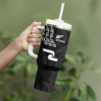 Custom New Zealand Rugby Jersey 2025 Tumbler With Handle The Champions Aotearoa LT03 - Polynesian Pride