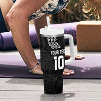 Custom New Zealand Rugby Jersey 2025 Tumbler With Handle The Champions Aotearoa LT03 - Polynesian Pride