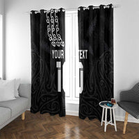 New Zealand Rugby Custom Window Curtain The Champions Aotearoa LT03 With Grommets Black - Polynesian Pride