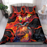 Hawaiian Turtle with Volcanic Eruption Bedding Set Hibiscus Lei and Lava Flow an Abstract Texture LT03 - Polynesian Pride
